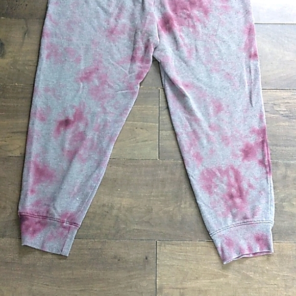 TOMMY HILFIGER CUSTOM BLEACH GRAY/BURGUNDY JOGGERS WOMANS XL. - Picture 6 of 7